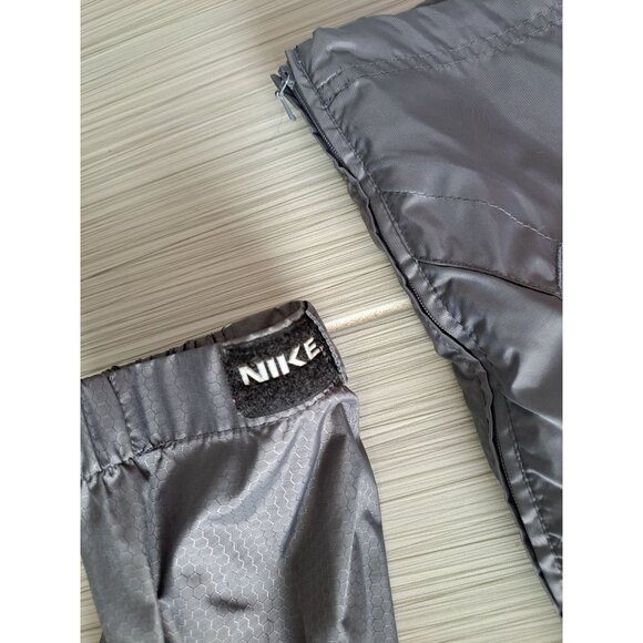 Nike Y2K 2000s Hex Nylon Paneled Half Zip Pullover 2 Pc Track Suit Gray M Men's - Picture 14 of 14